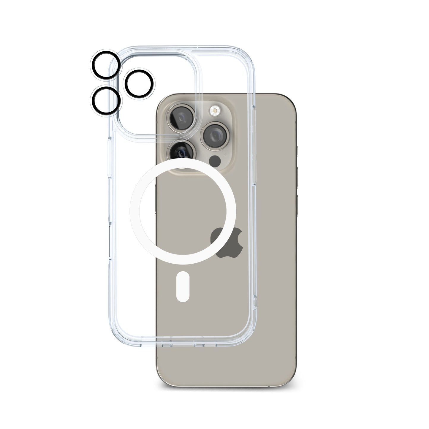 ArmorPro 3-in-1 Combo (Privacy Screen Protector & Camera Lens & Clear Case with MagSafe )for iPhone 16 Series