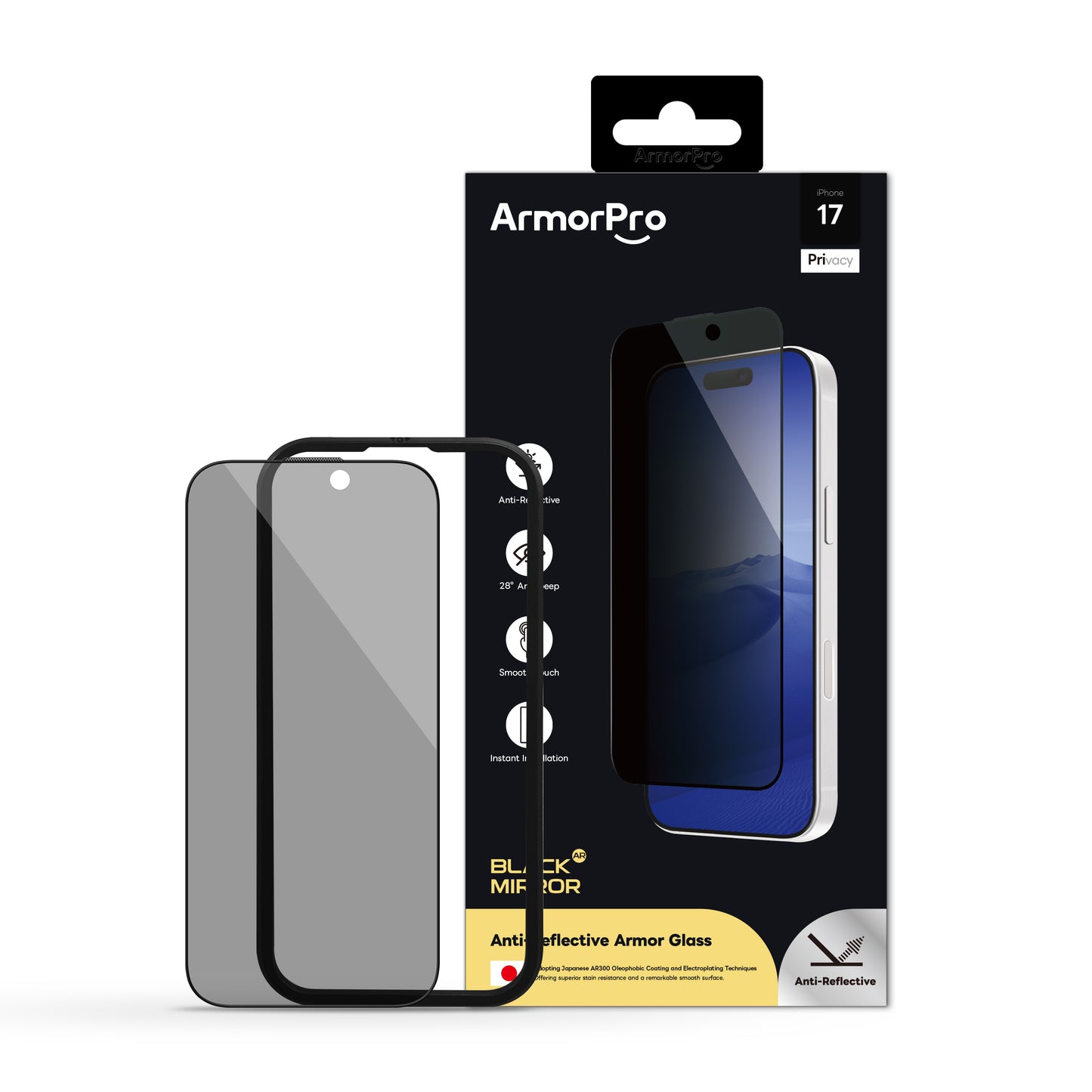 ArmorPro BlackMirror AR Screen Protector Privacy for iPhone 17 Series