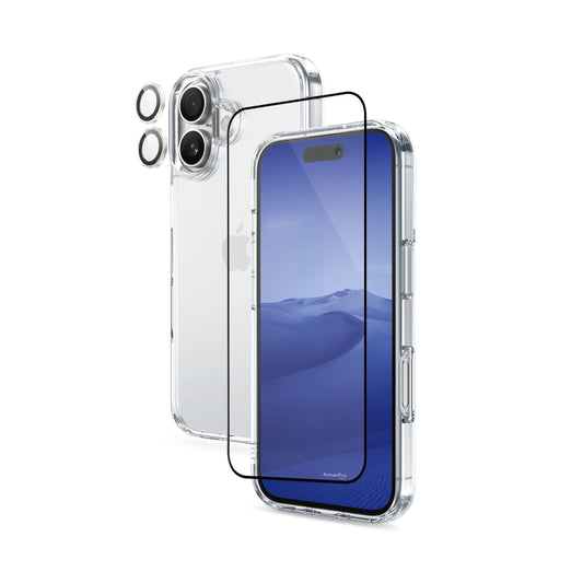 ArmorPro SODA 3-in-1 Combo (HD Screen Protector & Camera Lens & Clear Case)for iPhone 17 Series