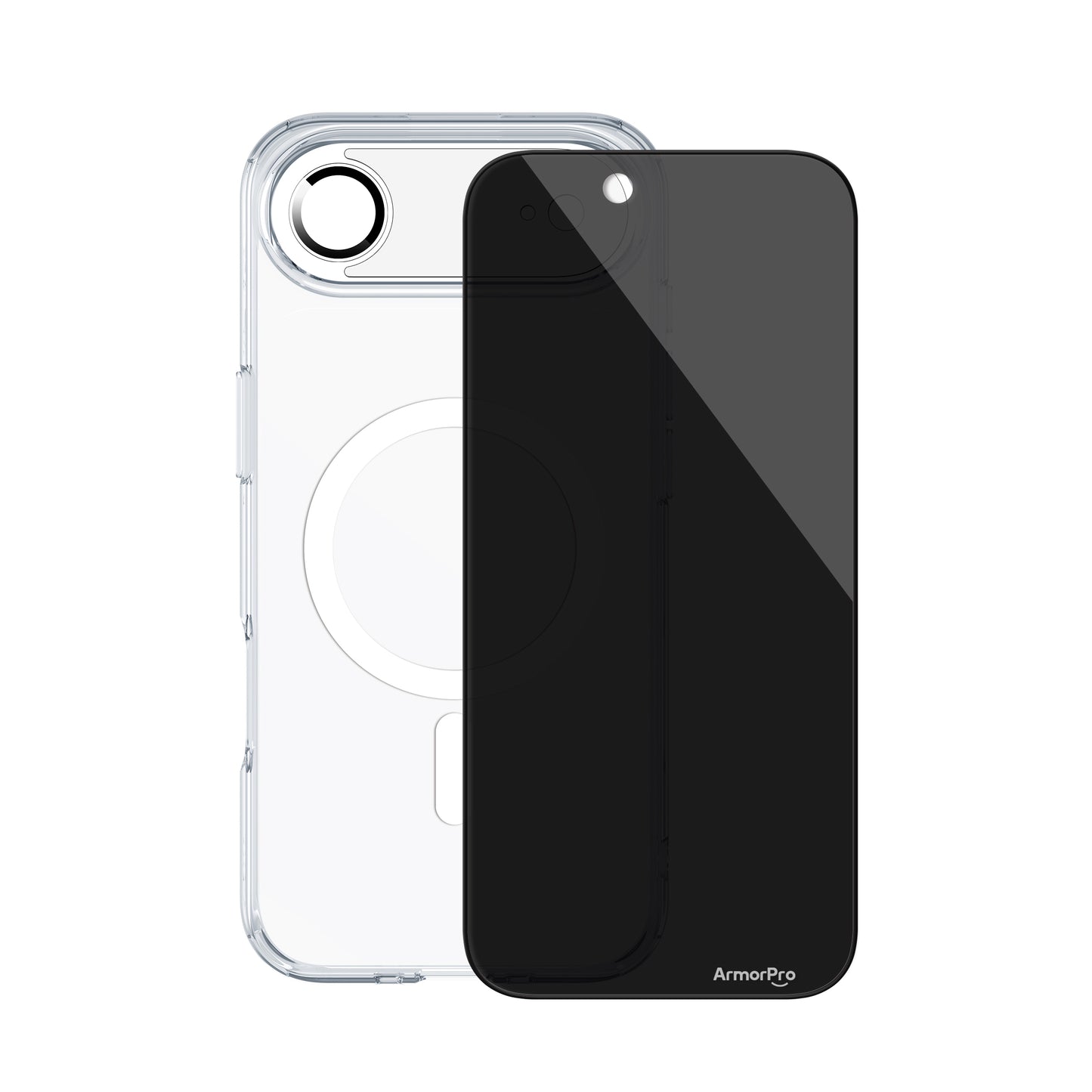 ArmorPro SODA 3-in-1 Combo (Privacy Screen Protector & Camera Lens &Clear Case with MagSafe) for iPhone 17 Series