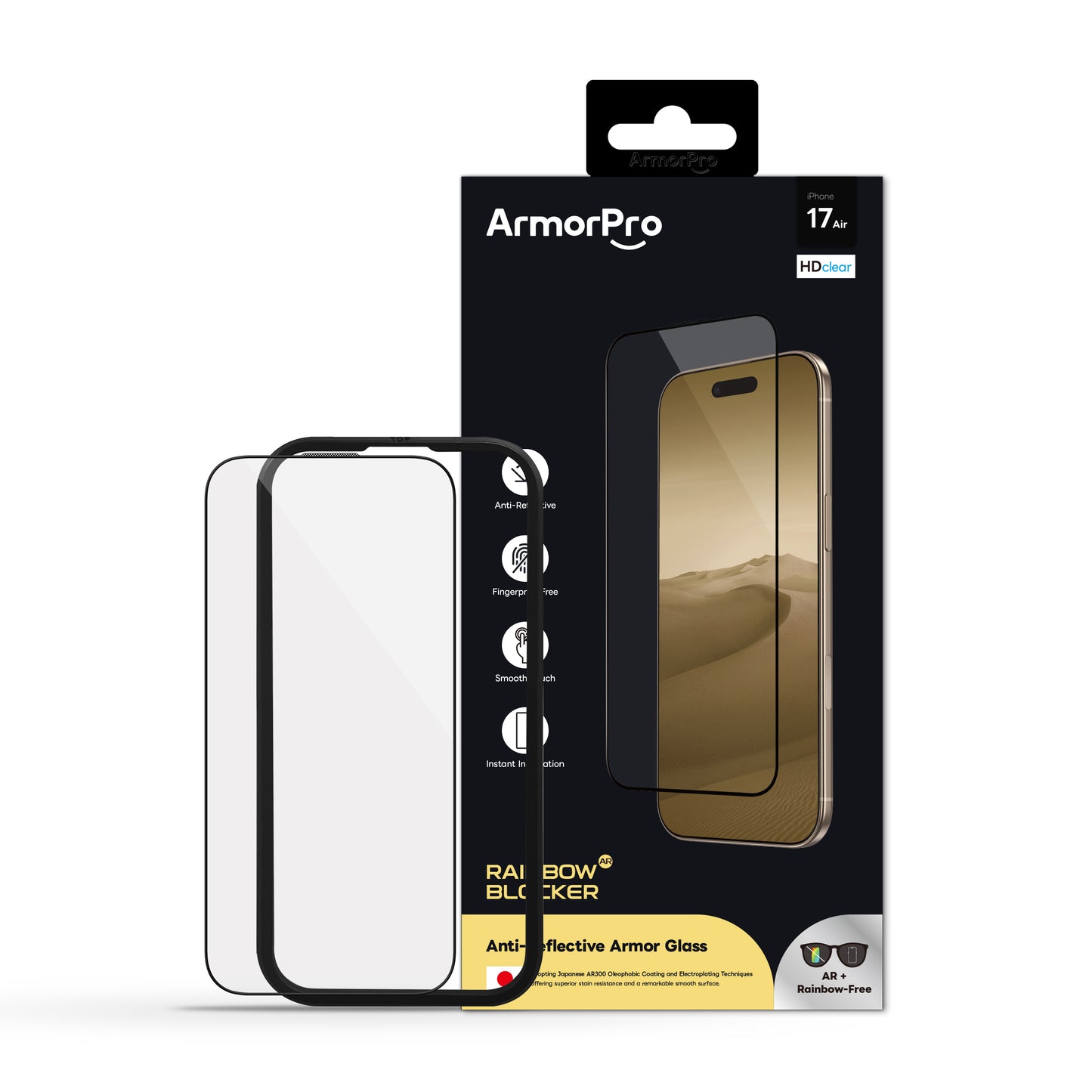 ArmorPro RainbowBlocker Screen Protector HD AR + Anti-Glare for iPhone 17 Series