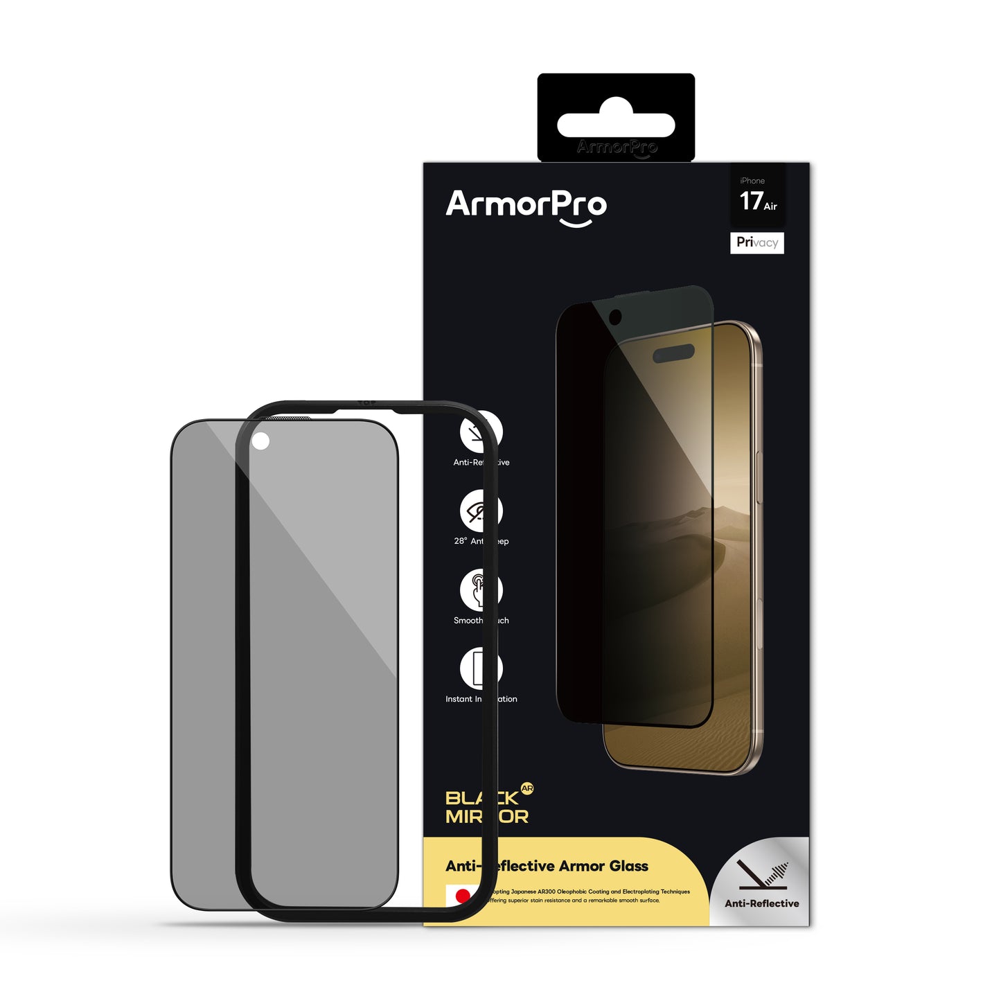 ArmorPro BlackMirror AR Screen Protector Privacy for iPhone 17 Series