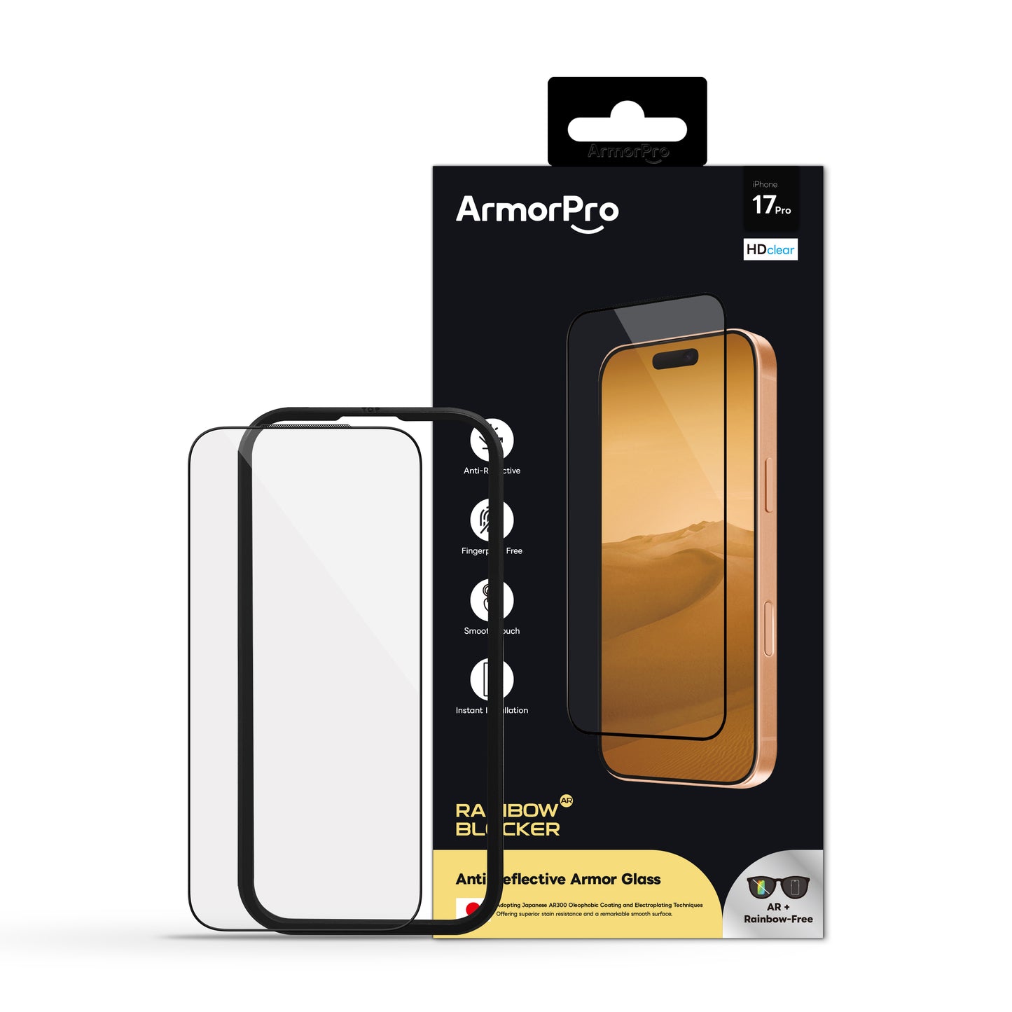 ArmorPro RainbowBlocker Screen Protector HD AR + Anti-Glare for iPhone 17 Series
