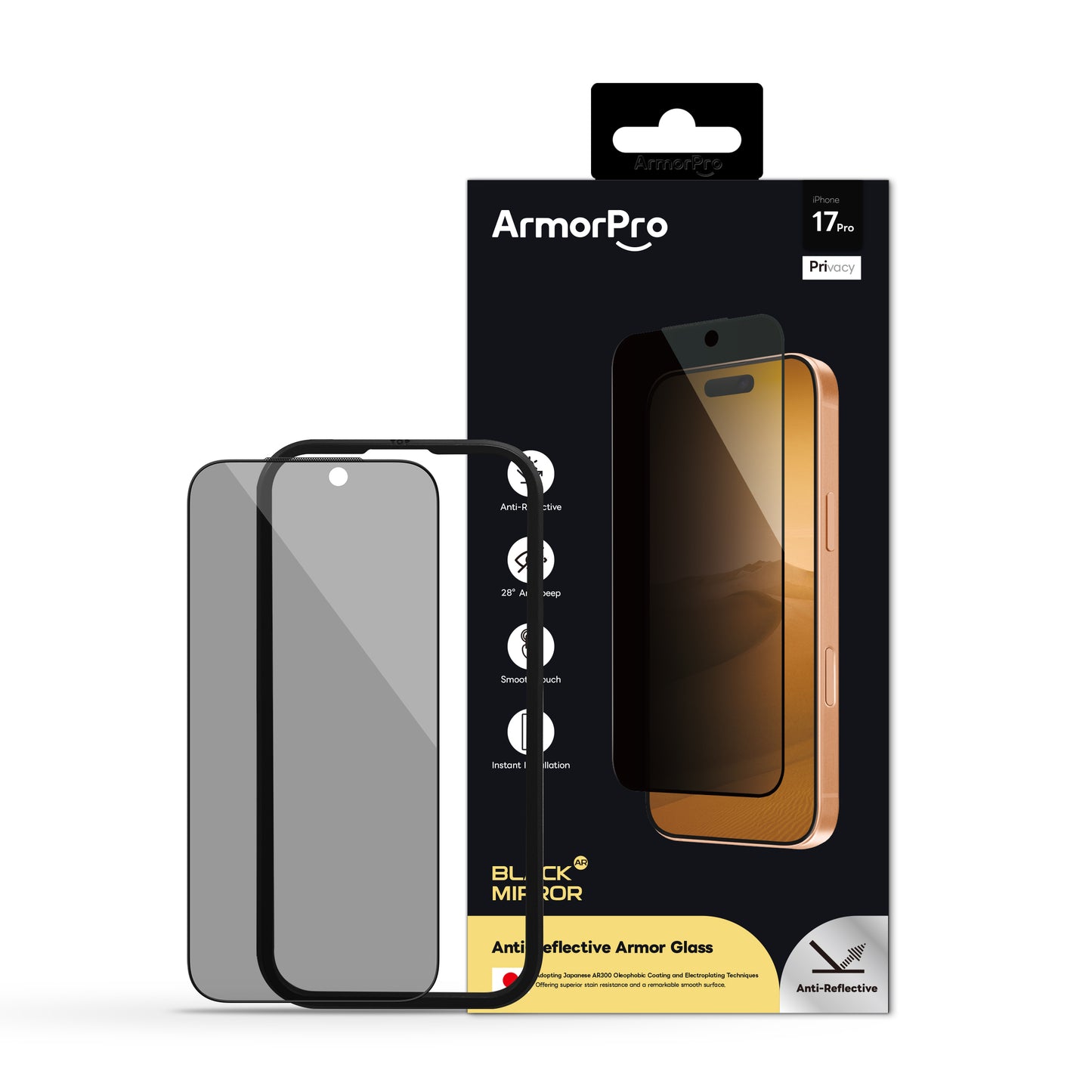 ArmorPro BlackMirror AR Screen Protector Privacy for iPhone 17 Series