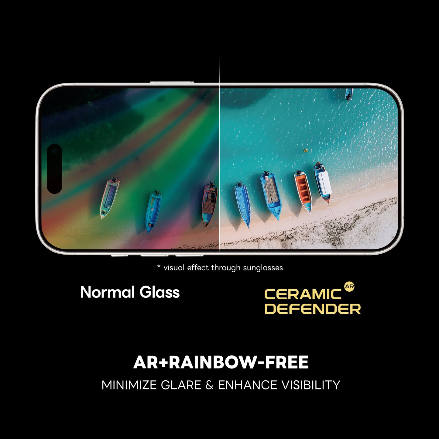 ArmorPro CeramicDefender AR+Rainbow-Free Screen Protector HD for iPhone 17 Pro & Pro Max
