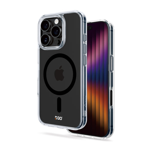 ArmorPro D3O Protected Clear Case with Black MagSafe for iPhone 16 Series