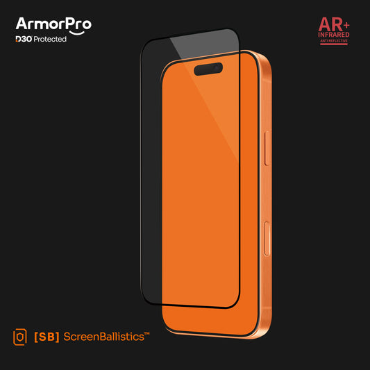 ArmorPro D3O ScreenBallistics Screen Protector HD AR + Rainbow-Free for iPhone 17 Pro & 17 Pro Max