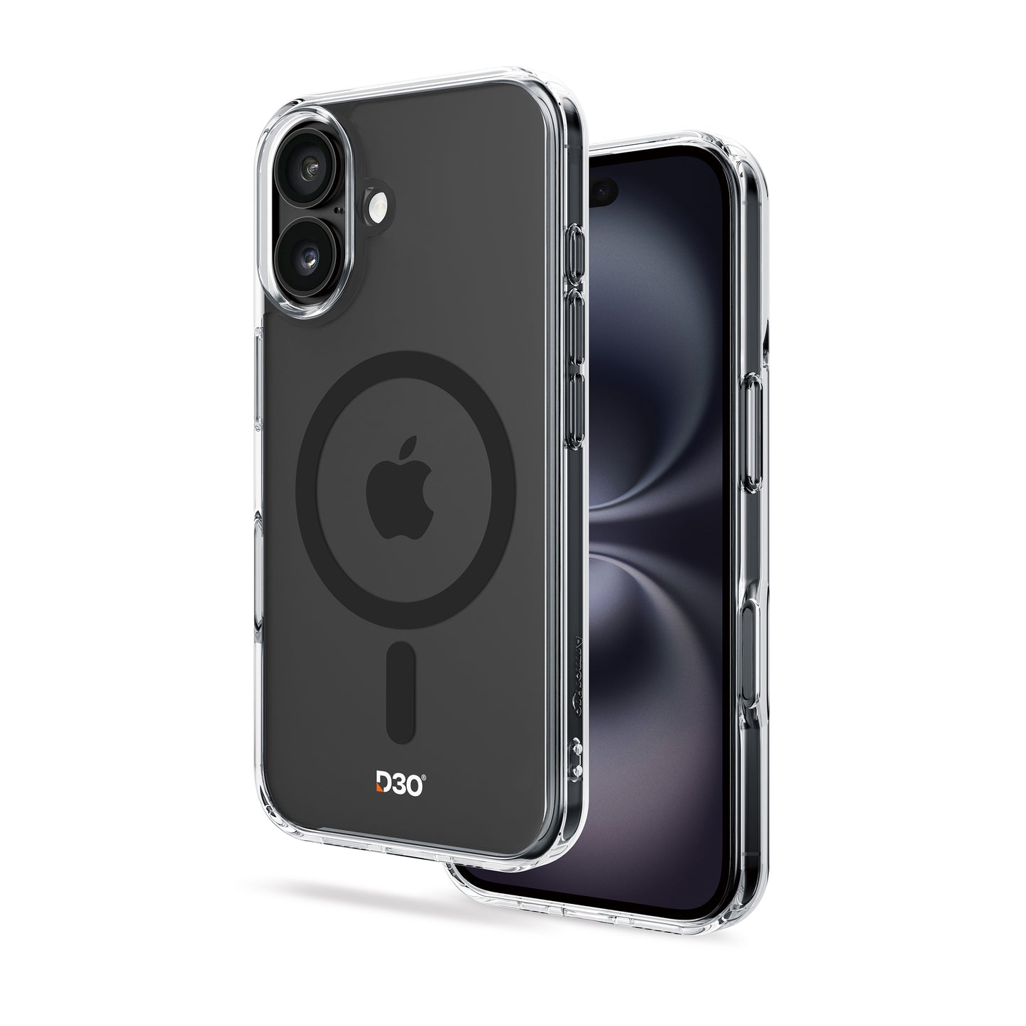 ArmorPro D3O Protected Clear Case with White MagSafe for iPhone 16