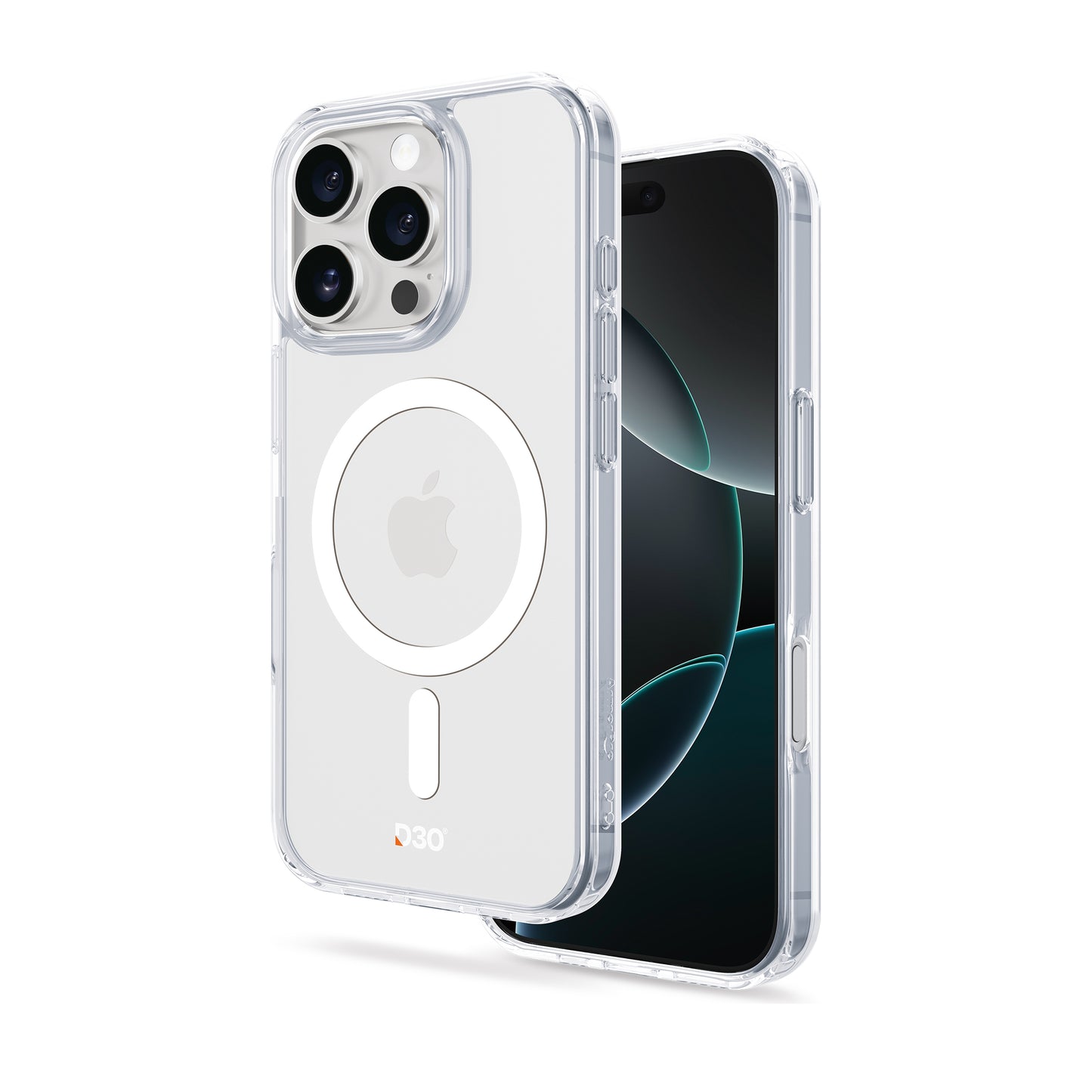 ArmorPro D3O Protected Clear Case with White MagSafe for iPhone 16 Series