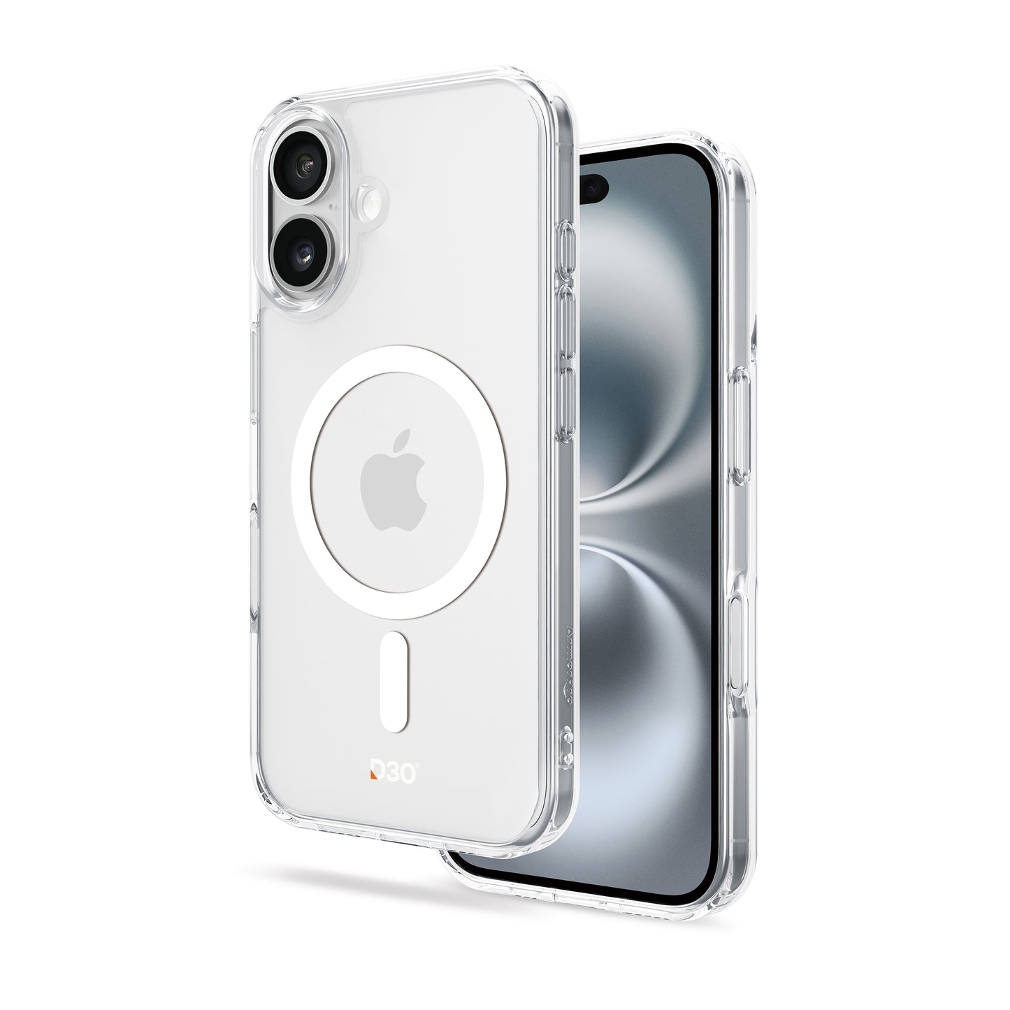 ArmorPro D3O Protected Clear Case with White MagSafe for iPhone 16 Series