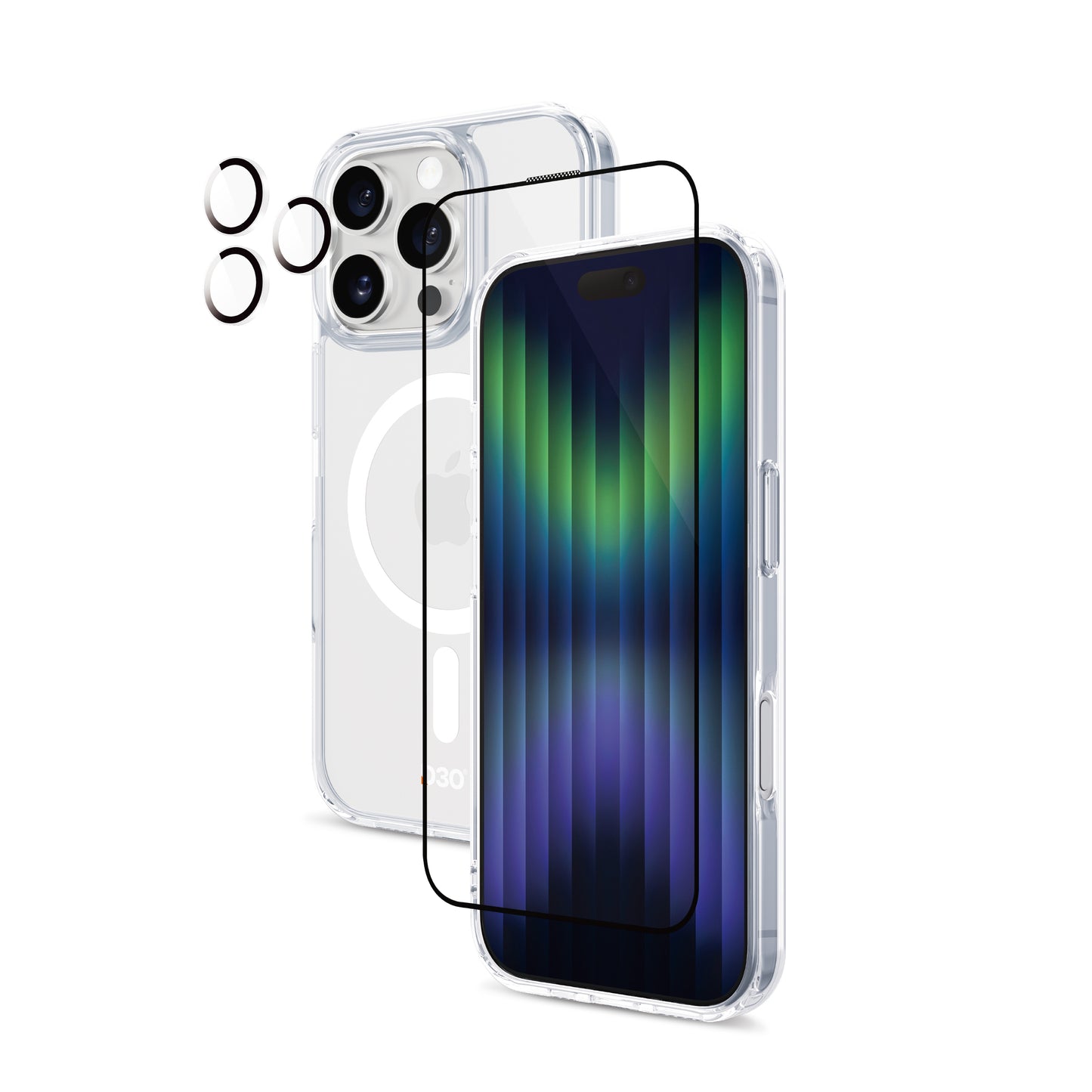 ArmorPro D3O 3-in-1 Combo (HD Screen Protector & Camera Lens & Clear Case with MagSafe ) for iPhone 16 Series