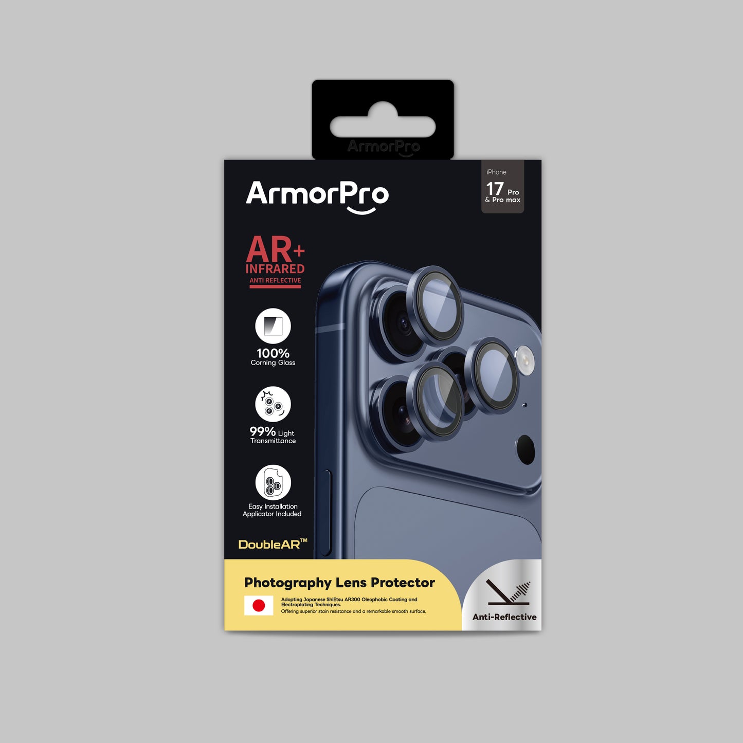 ArmorPro DoubleAR Camera Lens Protector for iPhone 17 Pro & 17 Pro Max