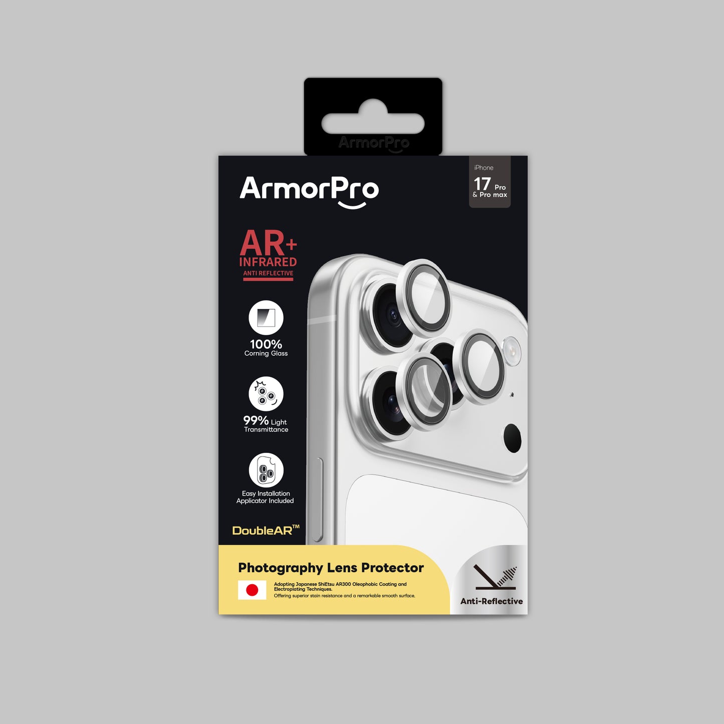 ArmorPro DoubleAR Camera Lens Protector for iPhone 17 Pro & 17 Pro Max