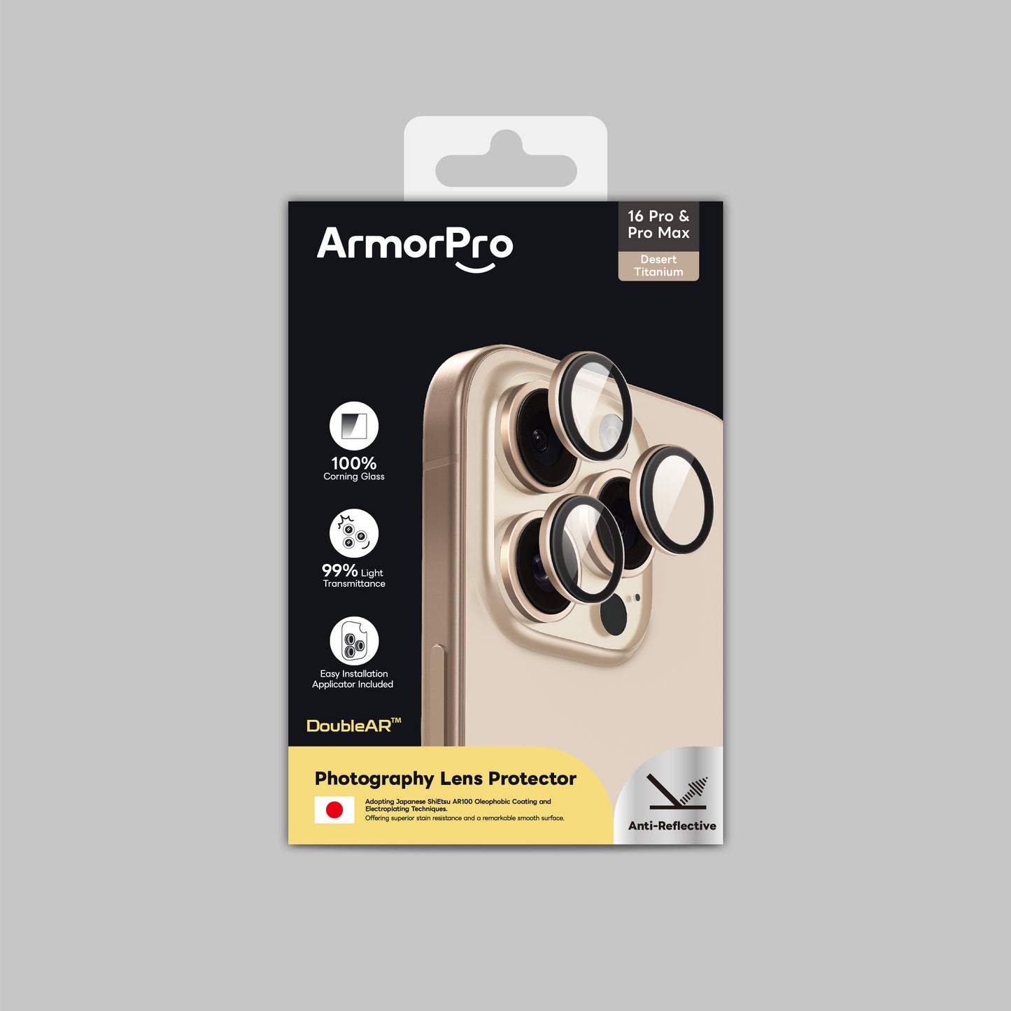 ArmorPro DoubleAR Camera Lens Protector for iPhone 16 Pro & 16 Pro Max