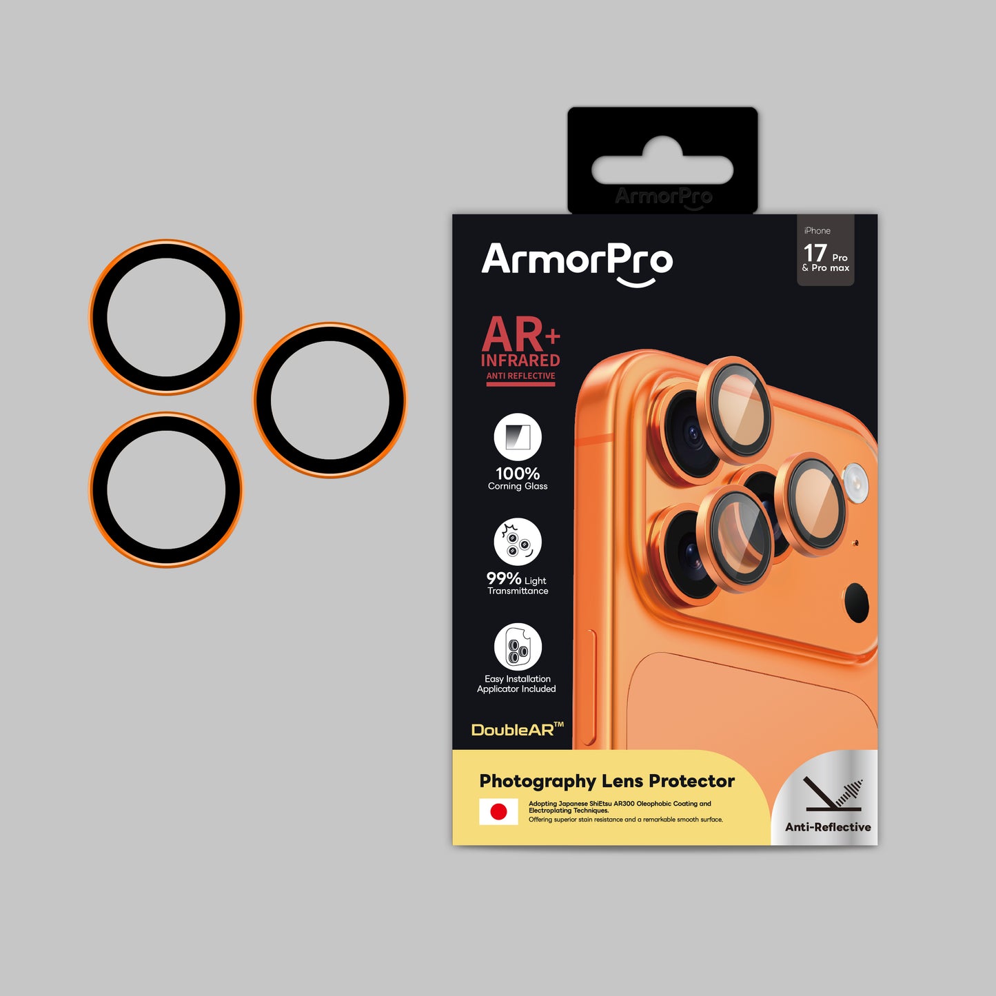ArmorPro DoubleAR Camera Lens Protector for iPhone 17 Pro & 17 Pro Max