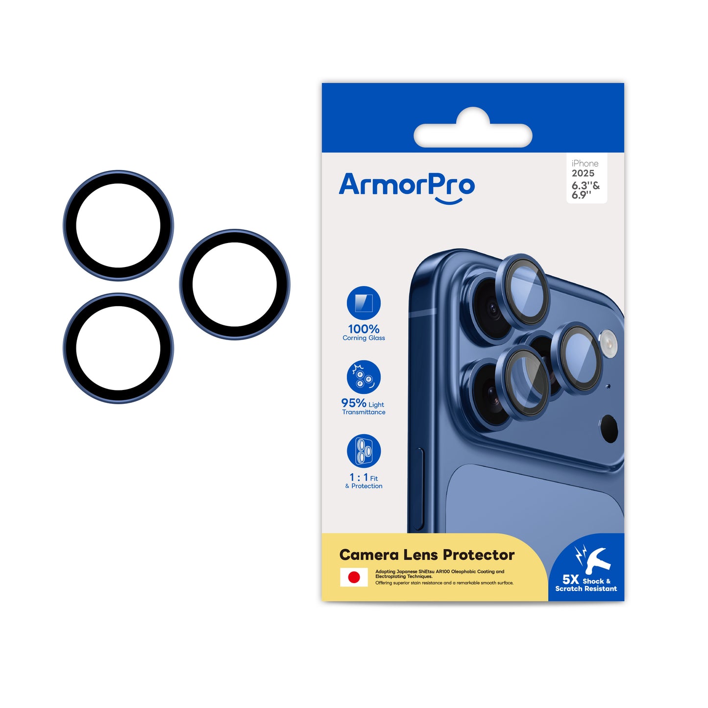 ArmorPro Camera Lens Protector for iPhone 17 Pro & Pro Max