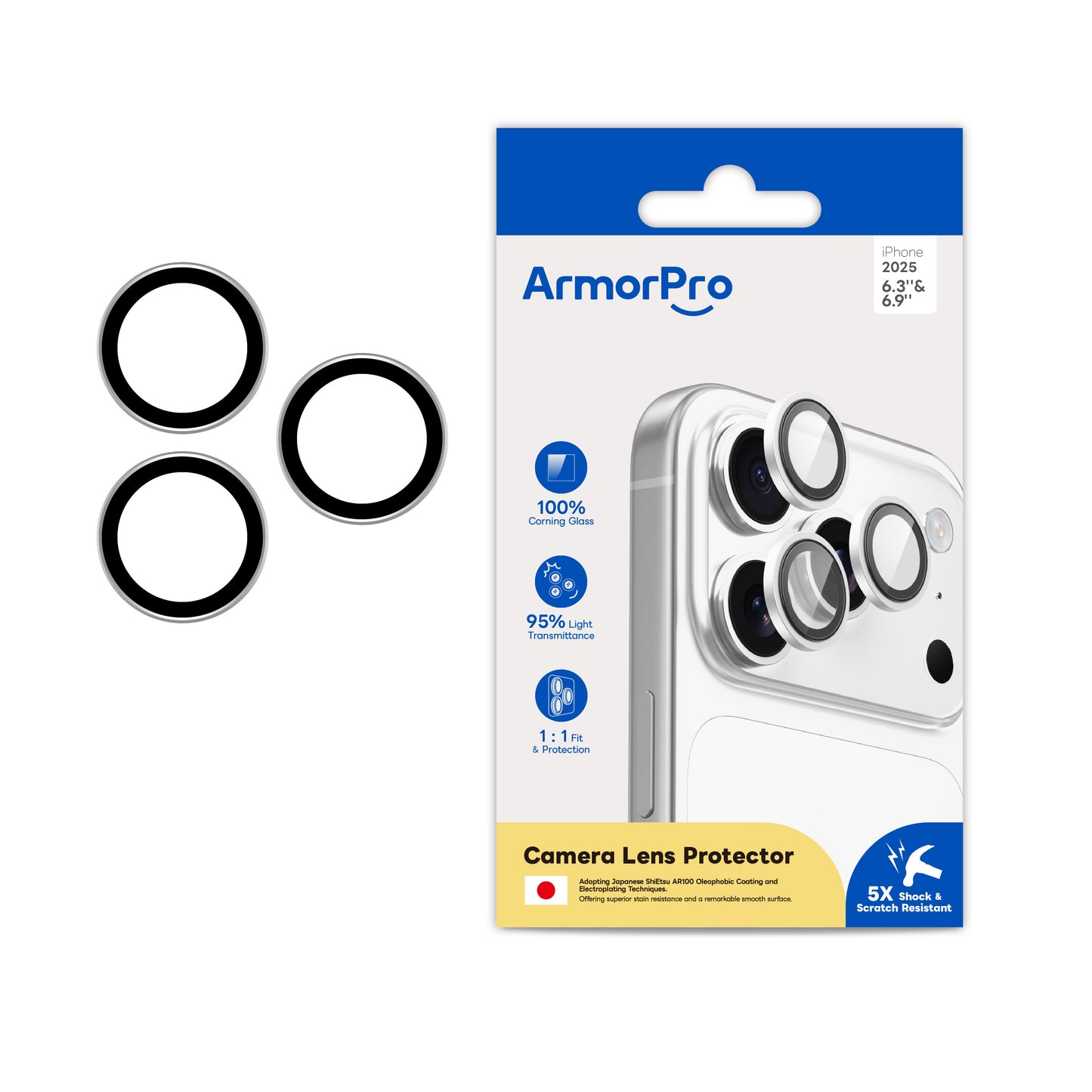 ArmorPro Camera Lens Protector for iPhone 17 Pro & Pro Max