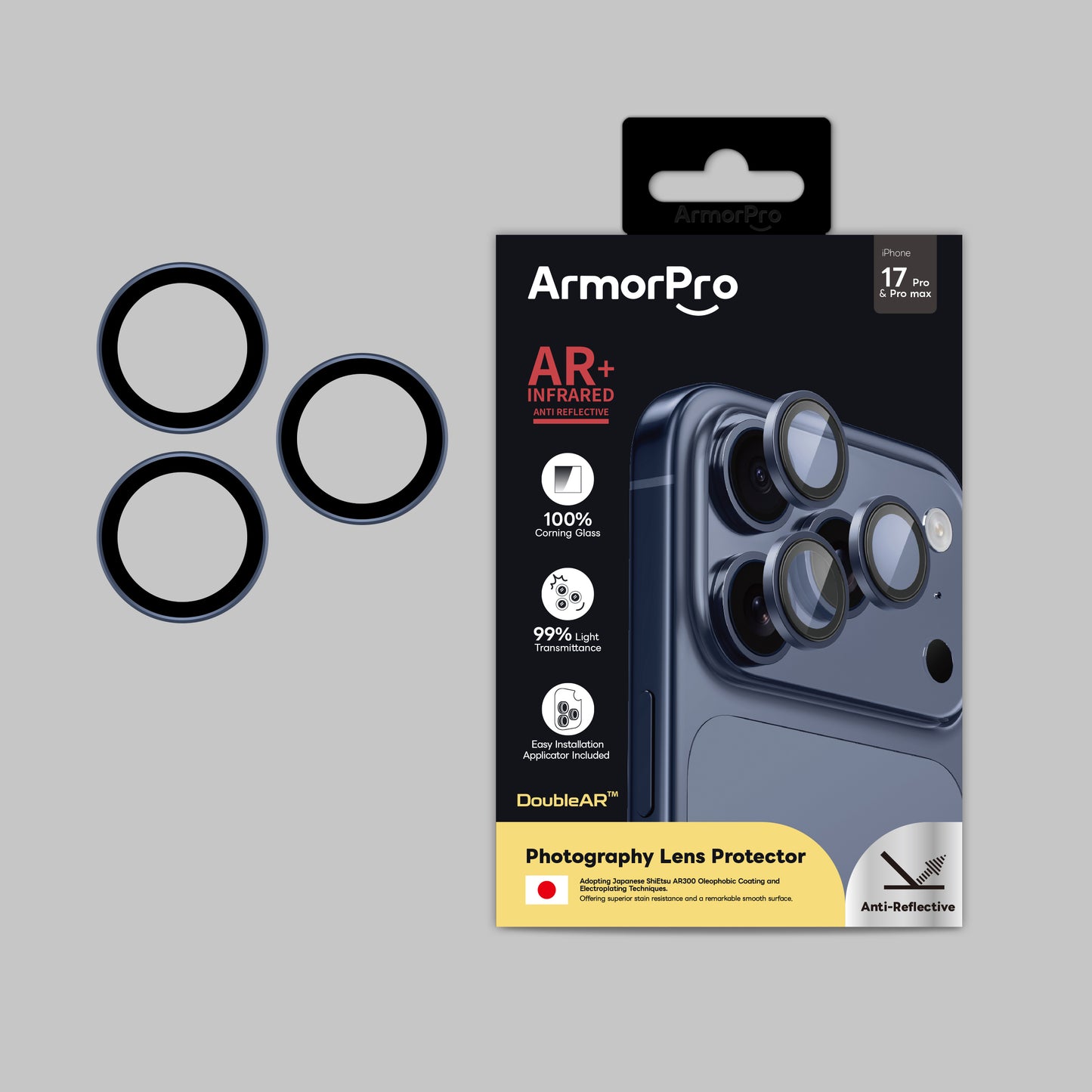 ArmorPro DoubleAR Camera Lens Protector for iPhone 17 Pro & 17 Pro Max