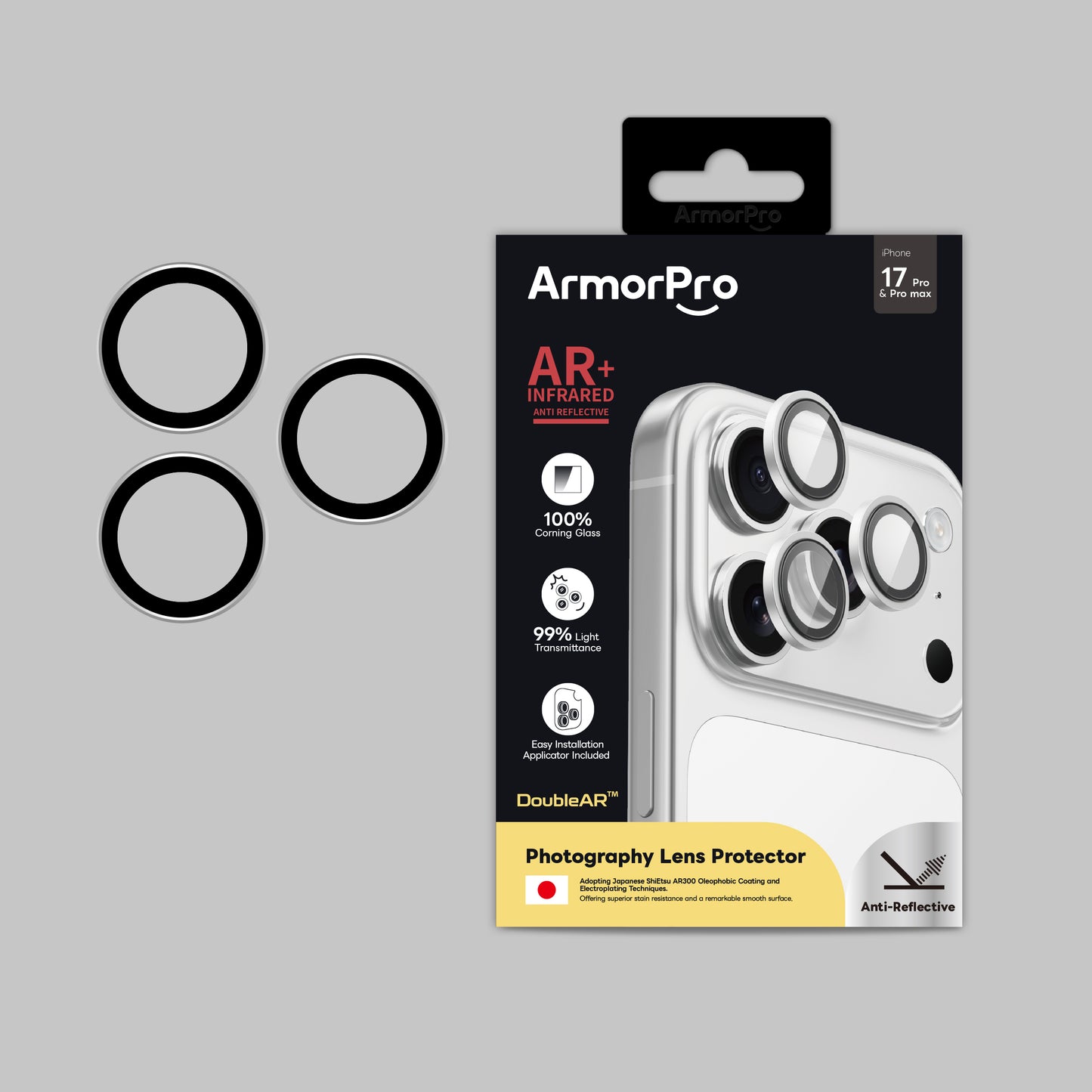ArmorPro DoubleAR Camera Lens Protector for iPhone 17 Pro & 17 Pro Max