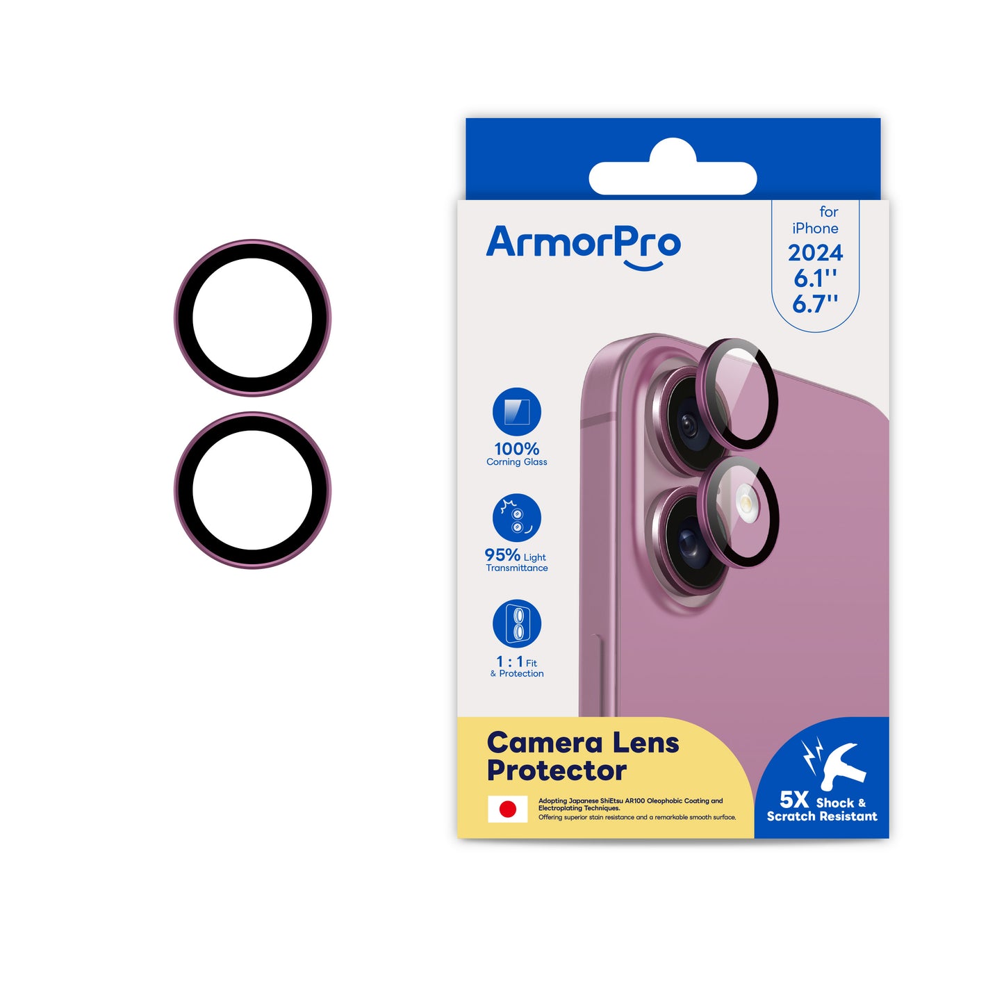 ArmorPro Camera Lens Protector for iPhone 16 & 16 Plus