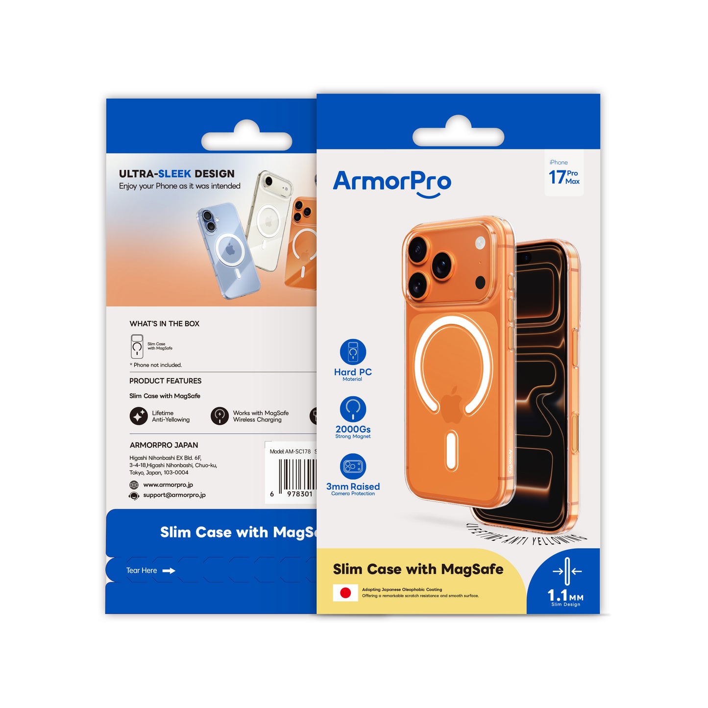 ArmorPro Hard PC Clear Case with MagSafe for iPhone 17 Series