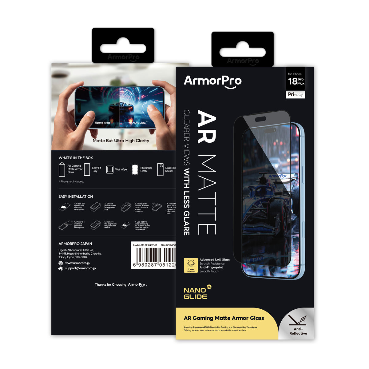 ArmorPro NanoGilde Matte Gaming Screen Protector AR Privacy for iPhone 18 Series