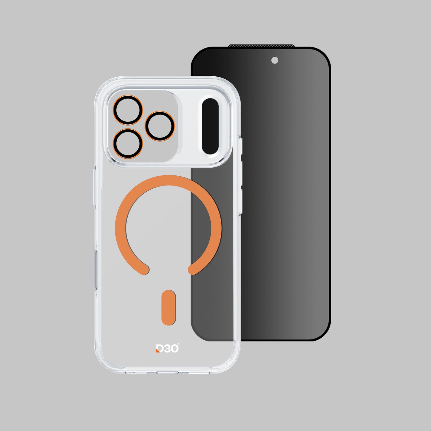 ArmorPro D3O 3-in-1 Combo with Capture Button (Privacy Anti-Reflective Screen Protector & DoubleAR Camera Lens & D3O Clear Case with MagSafe) for iPhone 17 Pro & 17 Pro Max