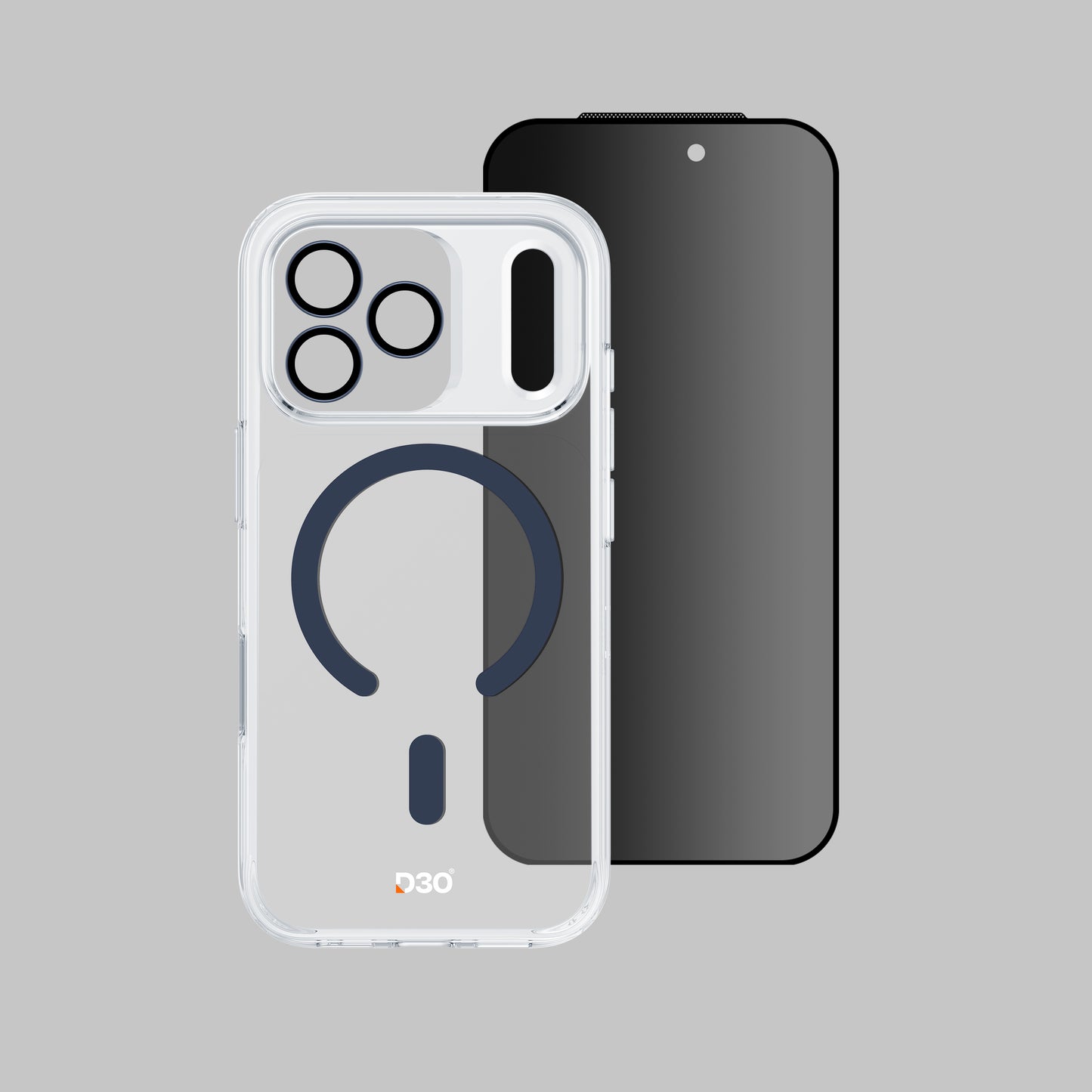 ArmorPro D3O 3-in-1 Combo with Capture Button (Privacy Anti-Reflective Screen Protector & DoubleAR Camera Lens & D3O Clear Case with MagSafe) for iPhone 17 Pro & 17 Pro Max
