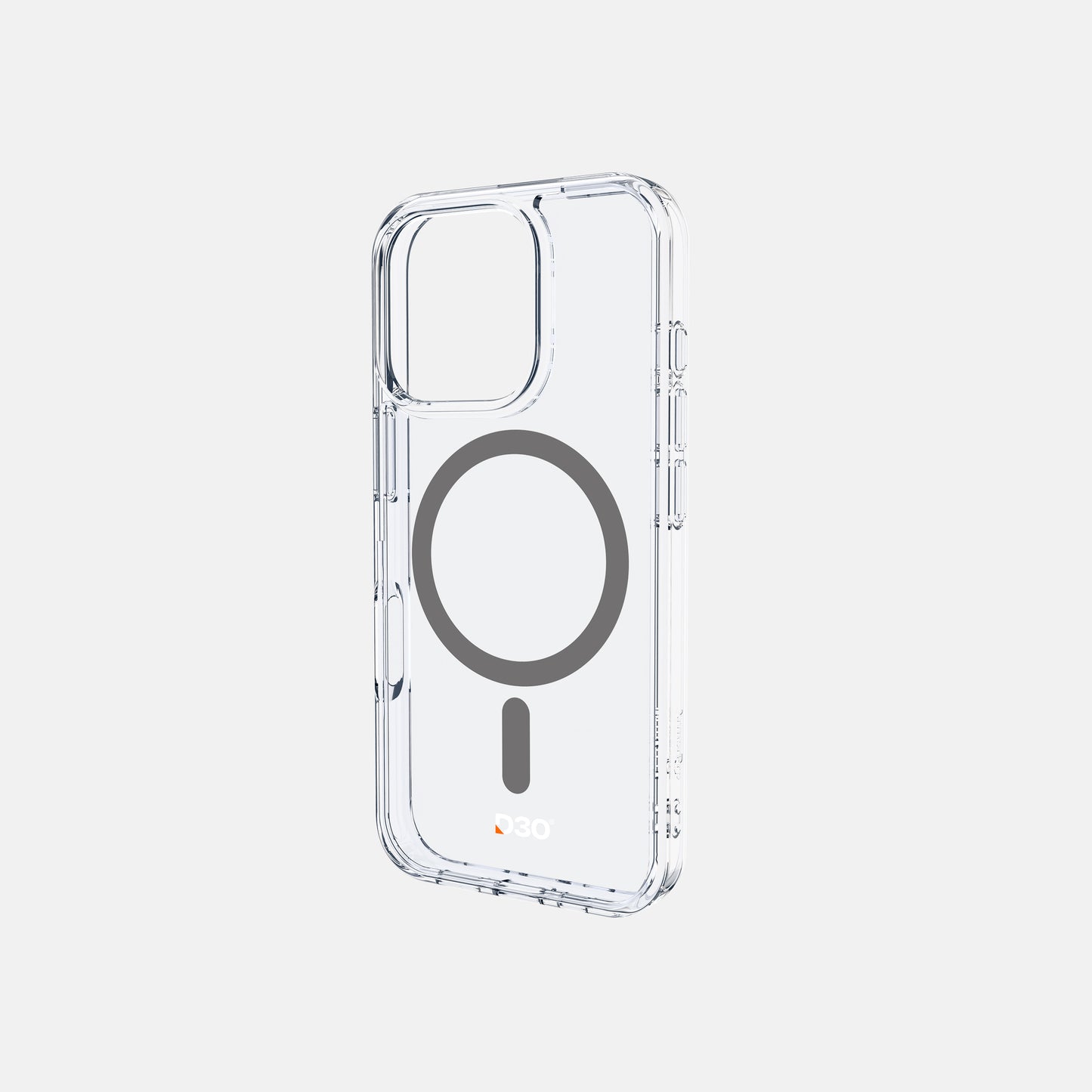 ArmorPro D3O Protected Clear Case with Titanium Grey MagSafe for iPhone 16 Series