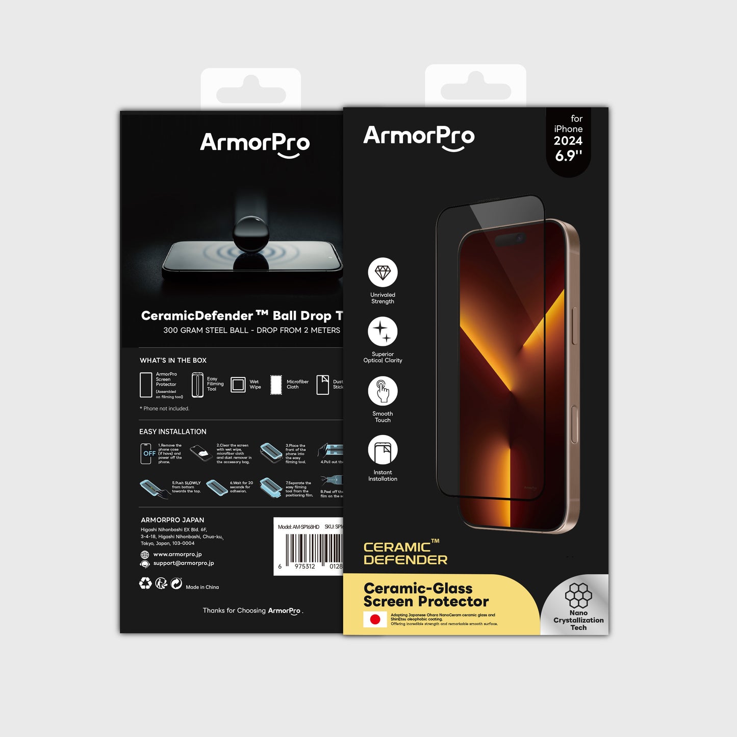ArmorPro CeramicDefender Screen Protector HD for iPhone 16 Series