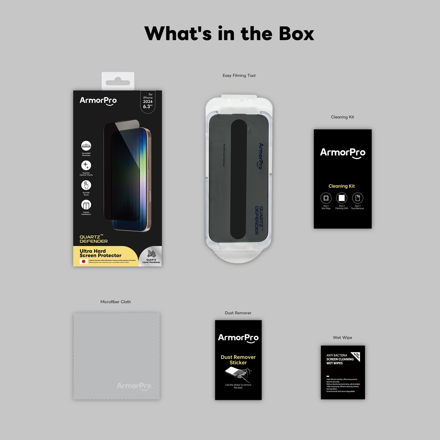 ArmorPro UltraHard Screen Protector Privacy for iPhone 16 Series