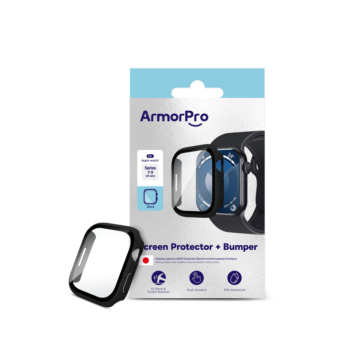 ArmorPro Waterproof Case Black for iWatch