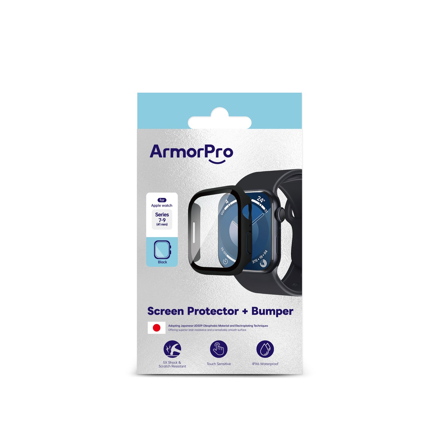 ArmorPro Waterproof Case Black for iWatch
