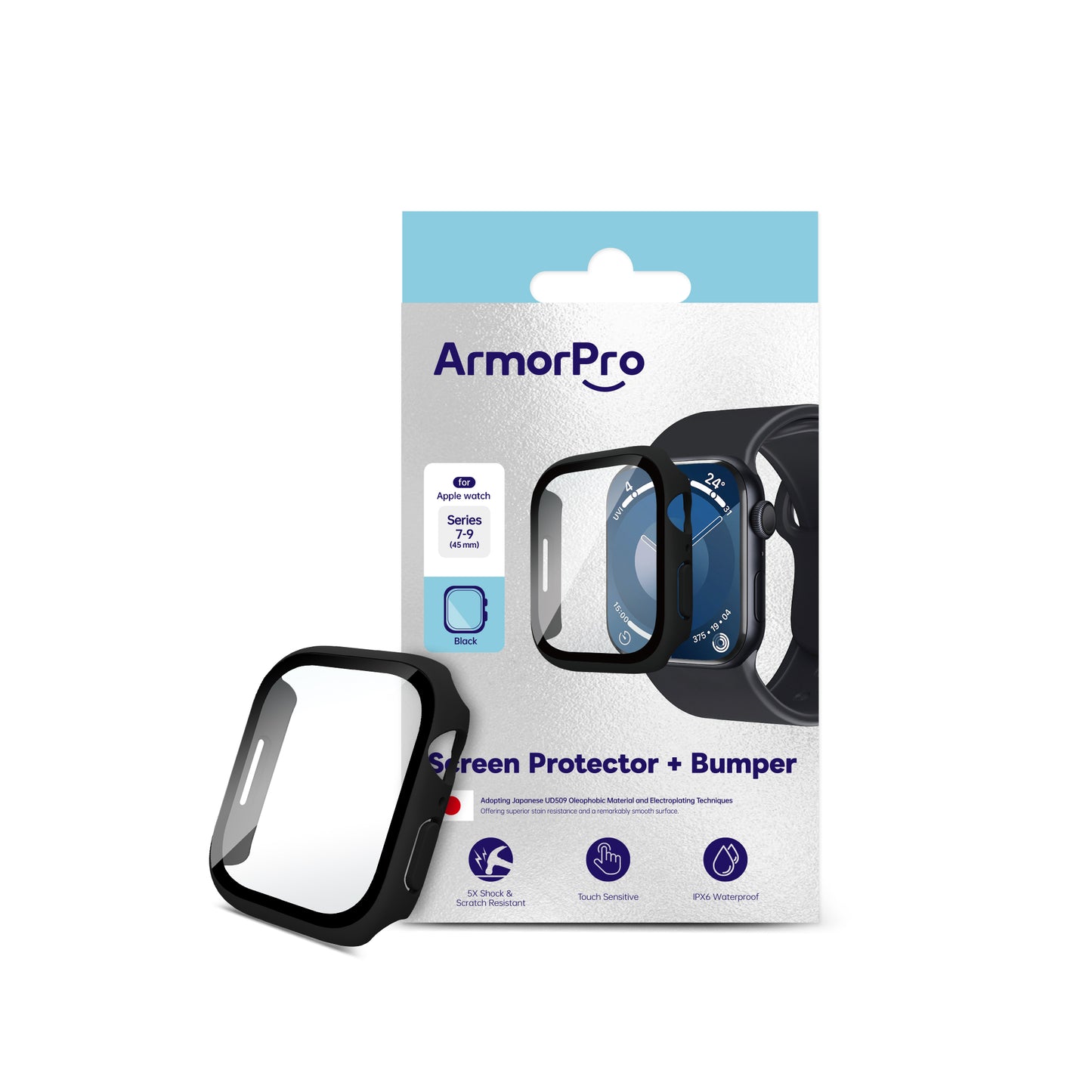 ArmorPro Waterproof Case Black for iWatch