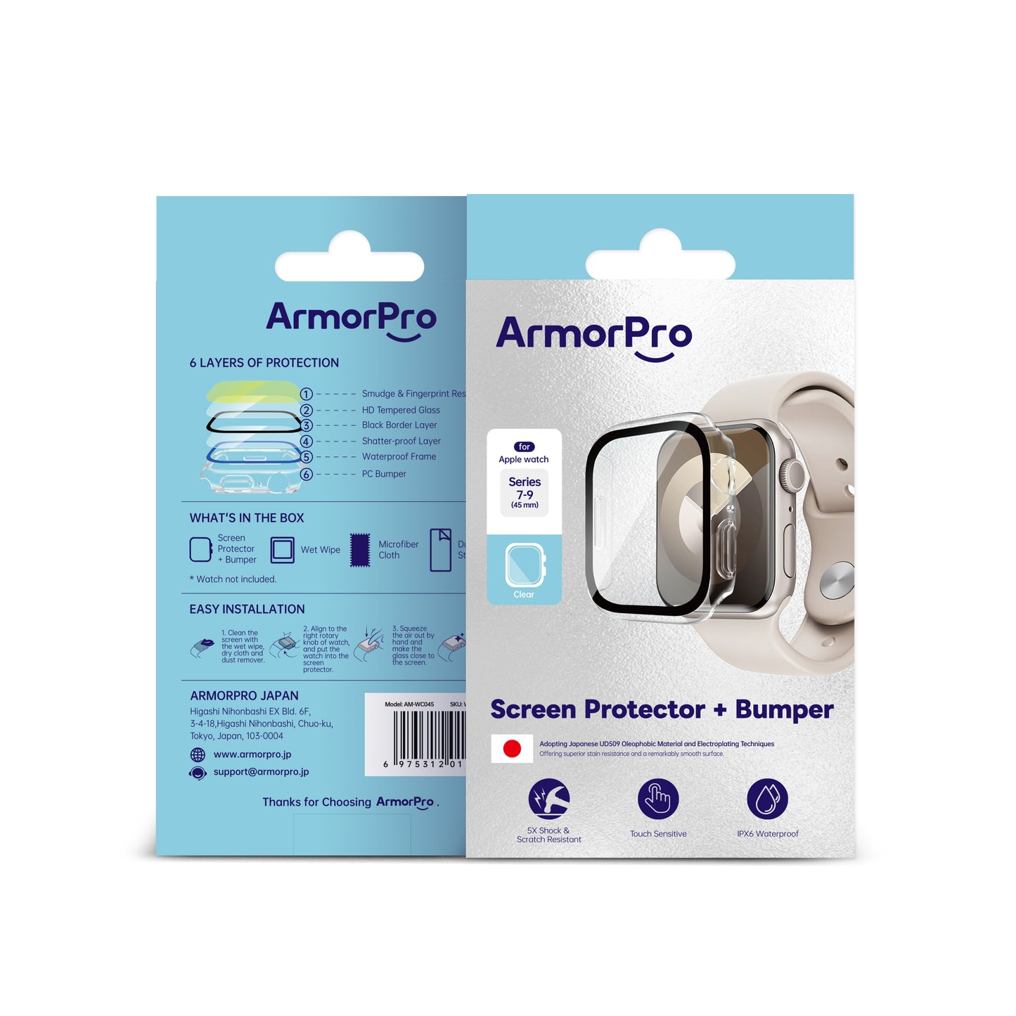 ArmorPro Waterproof Case Transparent for iWatch