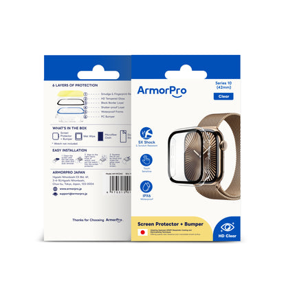 ArmorPro Waterproof Case Transparent for iWatch S10 Series