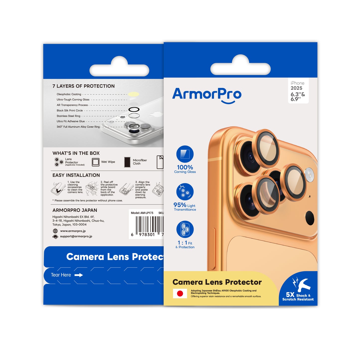 ArmorPro Camera Lens Protector for iPhone 17 Pro & Pro Max