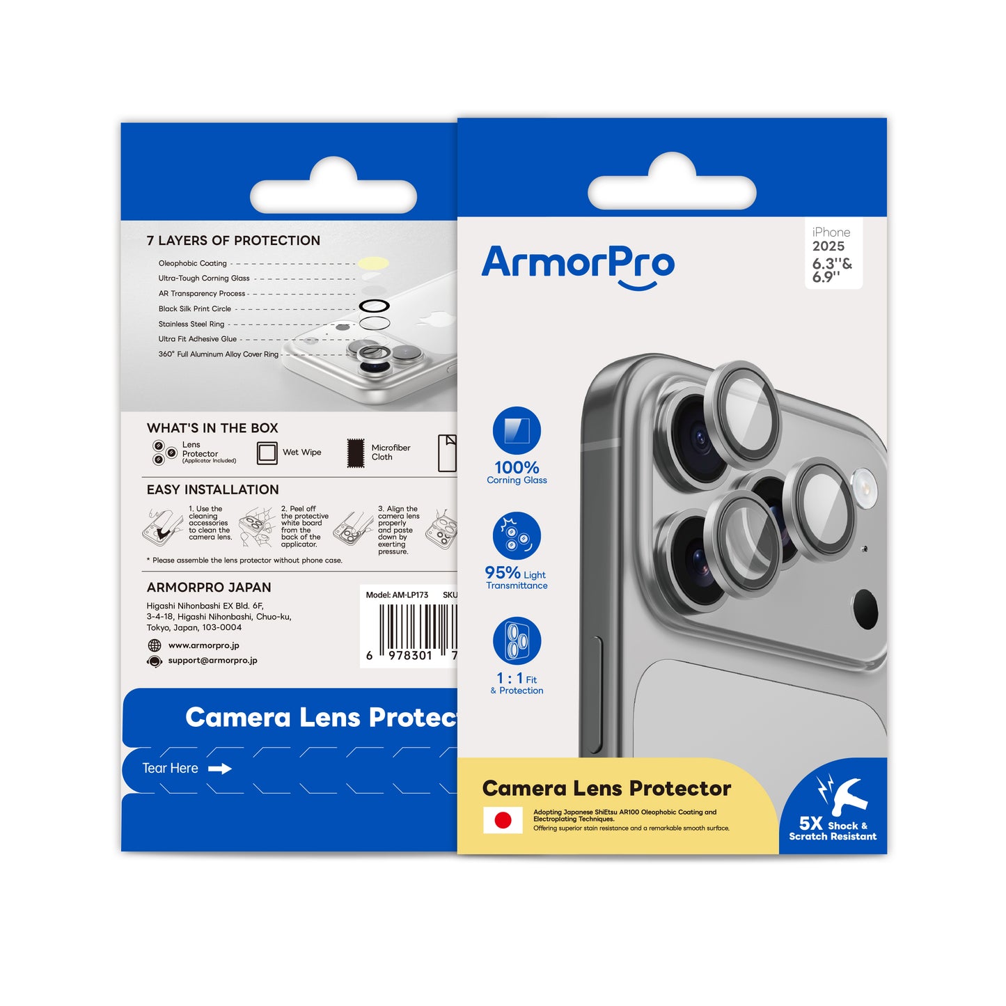 ArmorPro Camera Lens Protector for iPhone 17 Pro & Pro Max