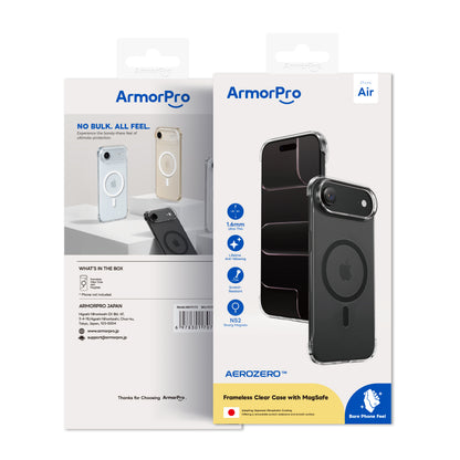 ArmorPro Frameless PC Clear Case with MagSafe Black for iPhone 17 Air