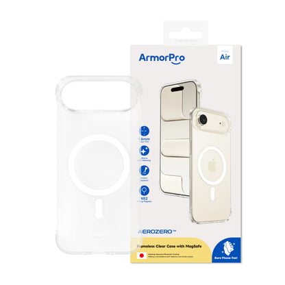 ArmorPro Frameless PC Clear Case with MagSafe White for iPhone 17 Series