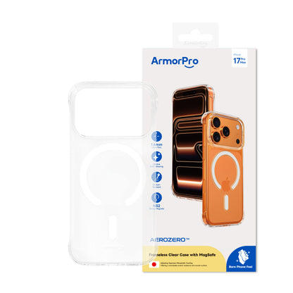 ArmorPro Frameless PC Clear Case with MagSafe White for iPhone 17 Series