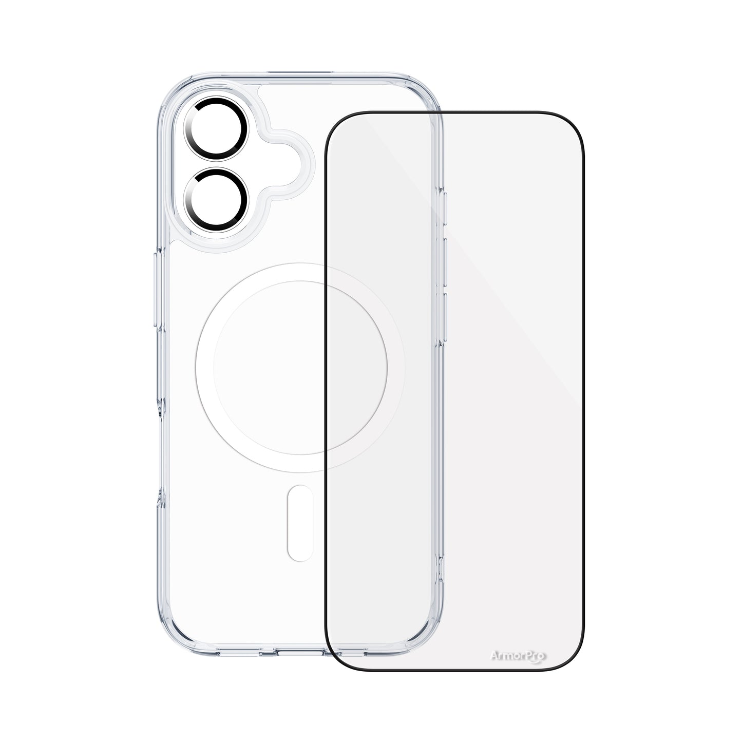ArmorPro SODA 3-in-1 Combo (HD Screen Protector & Camera Lens &Clear Case with MagSafe) for iPhone 17 Series
