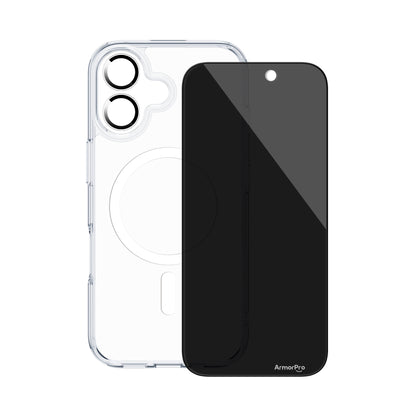 ArmorPro SODA 3-in-1 Combo (Privacy Screen Protector & Camera Lens &Clear Case with MagSafe) for iPhone 17 Series