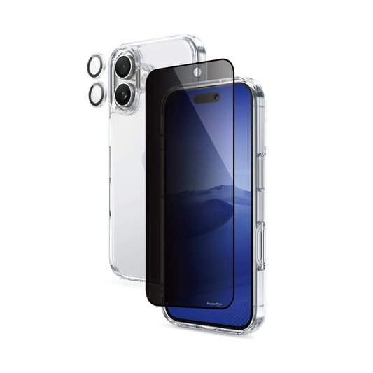 ArmorPro SODA 3-in-1 Combo (Privacy Screen Protector & Camera Lens &Clear Case) for iPhone 17 Series