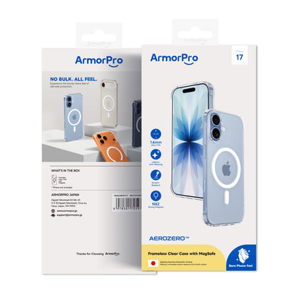 ArmorPro Frameless PC Clear Case with MagSafe White for iPhone 17 Series