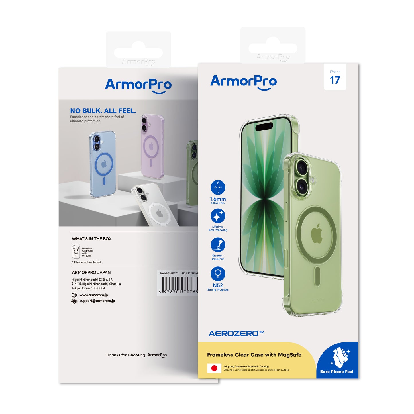 ArmorPro Frameless PC Clear Case with MagSafe for iPhone 17