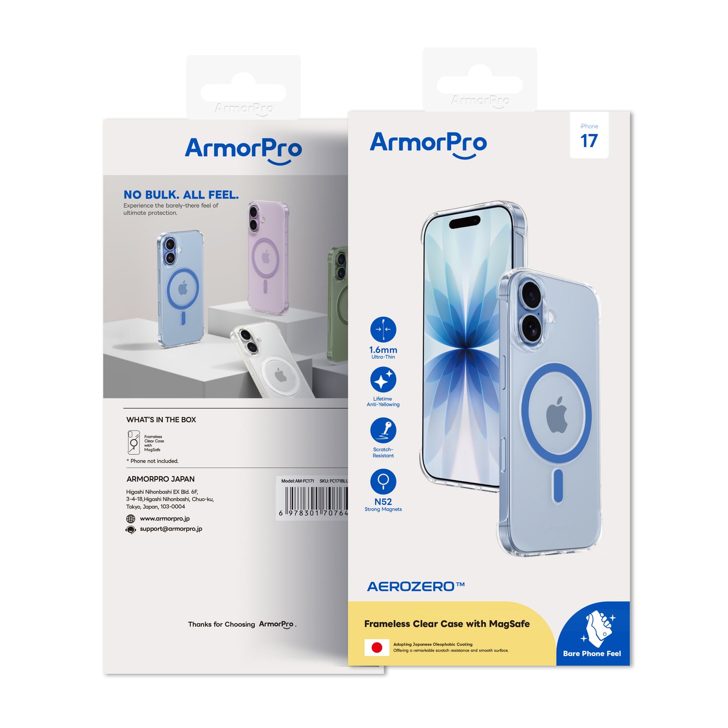 ArmorPro Frameless PC Clear Case with MagSafe for iPhone 17