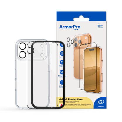 ArmorPro SODA 3-in-1 Combo (HD Screen Protector & Camera Lens & Clear Case)for iPhone 17 Series