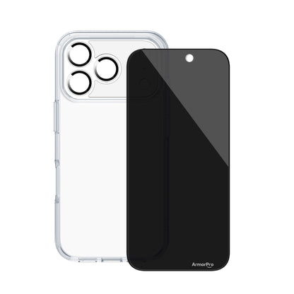 ArmorPro SODA 3-in-1 Combo (Privacy Screen Protector & Camera Lens &Clear Case) for iPhone 17 Series