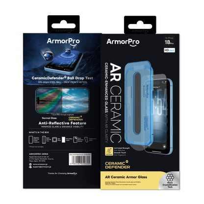ArmorPro CeramicDefender AR+ Rainbow-Free Screen Protector HD for iP18 Pro Max